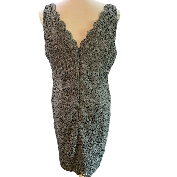 Elegant Gray Lace Dress - Picture 12 of 14